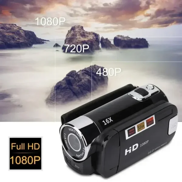 1080P Full HD Digital Camera 270° Rotation DV Video Recorder 2.7inch Touch Screen Digital Camcorder 16X Digital Zoom CMOS Sensor - Image 2