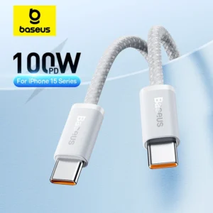 Baseus 100W USB C Cable For iPhone 16 15 Plus Pro Max Type C Cable For Macbook Pro ipad PD Fast Charger Cord Type-C Cable