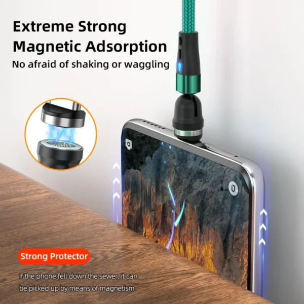 AUFU 5A Magnetic Fast Charging Cable USB Type C Cable For iPhone 15 Samsung Huawei Xiaomi Magnet Charger Wire Cord USB Cable 2M - Image 5