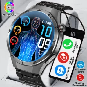 2025New Accurate Blood oxygen Uric Acid Smart Watch Men Micro Physical Examination Five Organ Health Bluetooth Call Smartwatch
