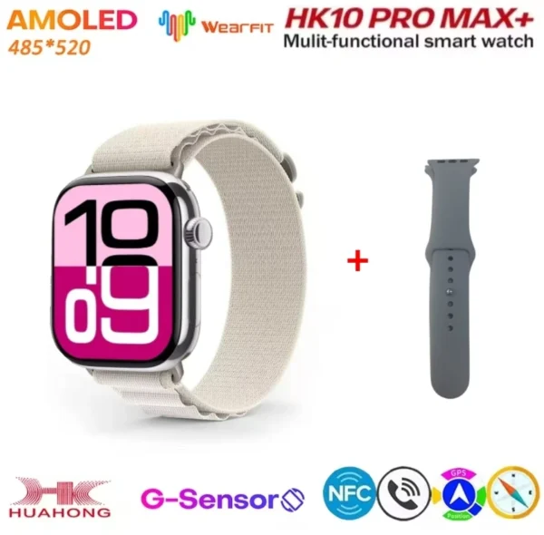 HK10 Pro Max Plus Smart Watch Men AMOLED AI Network Music AOD Fitness Tracker Women Smartwatch for iOS Android - Image 20