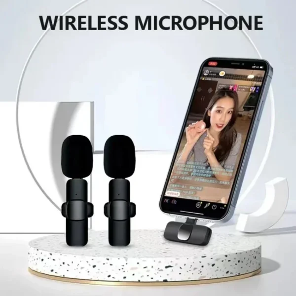New Wireless Lavalier Microphone Portable Audio Video Recording Mini Microphone for Phone Android PC Camera Live Gaming - Image 2