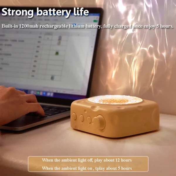 Portable Wave Projection Light Bluetooth Speaker RGB Atmosphere Light Hifi Audio System Wireless MP3 Music Player Birthday Gift - Image 6