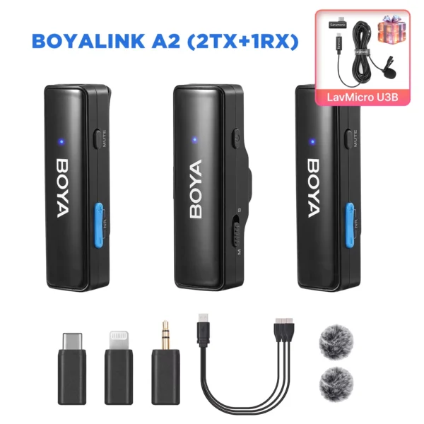 BOYA BOYALINK A Wireless Lavalier Microphone for iPhone iPad Android Phones Type C DSLR Camera Youtube Live Streaming Recording - Image 13