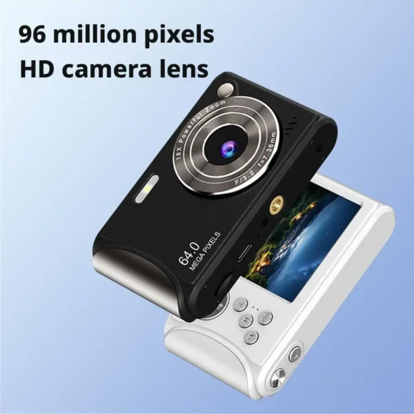 2025 New 4K Digital Camera Retro CCD Portable Card Camera Entry-level Camera Dual Camera Flash 96 Million Pixels Auto Focus - Image 5