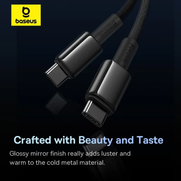 Baseus 100W USB C to USB Type C Cable For iPhone 16 15 for Xiaomi Quick Charge 4.0 PD 100W Fast Charger for MacBook iPad Pro - Image 2