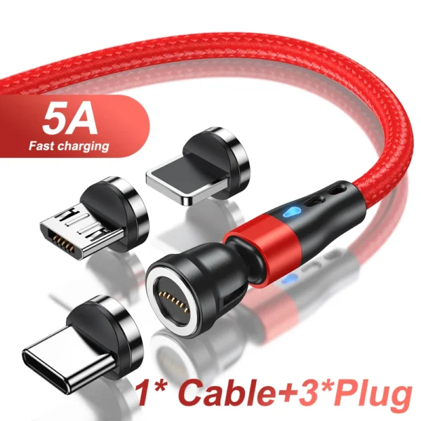 AUFU 5A Magnetic Fast Charging Cable USB Type C Cable For iPhone 15 Samsung Huawei Xiaomi Magnet Charger Wire Cord USB Cable 2M - Image 15