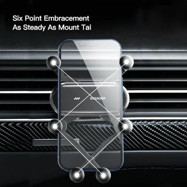 Essager Gravity Car Phone Holder Air Vent Clip Mount Stand GPS SmartPhone Support For iPhone 13 12 Pro Max Xiaomi Huawei Samsung - Image 3