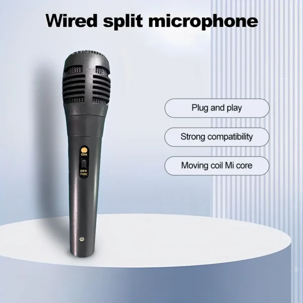 3.5mm/6.5mm Karaoke Microphone Dynamic Vocal Microphone Handheld Wired Microphone for Karaoke Singing Speech Wedding Stage - Image 5