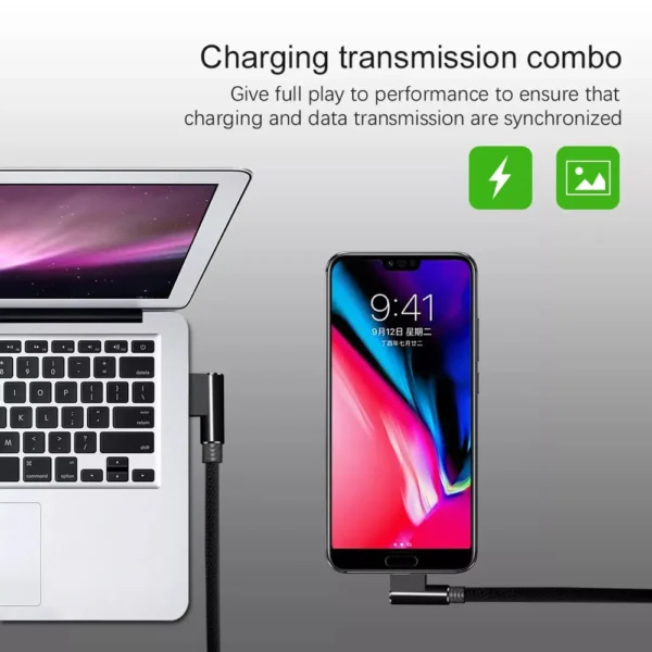 OLAF USB Type C 2.4A Fast Charger USB Cord 90 Degree USB Type C Cable For Samsung Sony Xiaomi Galaxy A70s Phone USB-C Data Wire - Image 6