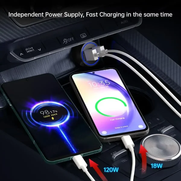 Xiaomi Usb Charger Car 120w 20v 6a Turbo Charge 67w 33w Auto Chargers Phones Xiao Mi 13t 14 Ultra Poco X5 F4 Redmi Note 12t 10 - Image 3