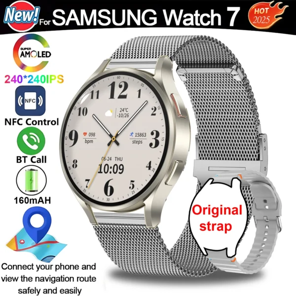 2025 For Galaxy Watch7 Classic Smartwatch Men GPS Sports Fitness Women's Health Waterproof Smart Watch With Buds 3 Pro Bluetooth - Image 16