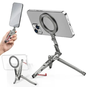 Camolo Foldable Magnetic Pocket Phone Tripod with Hook Magsafe Phone Holder w/ ring for iPhone Android HUAWEI Tripod Phone Stand