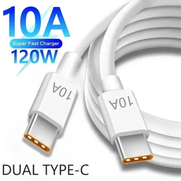 0.25m/1m/1.5m/2m/3m 120W 10A Dual Type C Fast Charging Data Cable For iPhone 15 Samsung Huawei Xiaomi USB-C Quick Charge Cords - Image 3