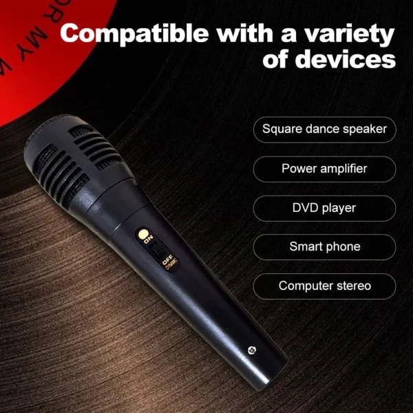 3.5mm/6.5mm Karaoke Microphone Dynamic Vocal Microphone Handheld Wired Microphone for Karaoke Singing Speech Wedding Stage - Image 2