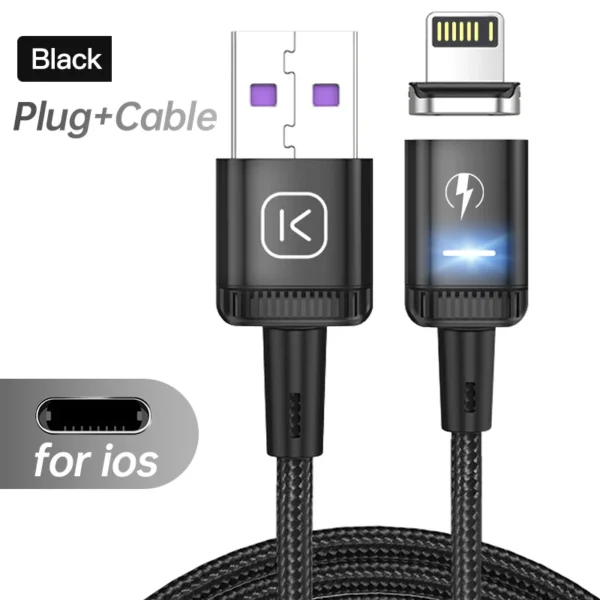 KUULAA 【New version】LED Magnetic USB Cable 3A Fast Charging Type C Cable Magnet Charger Micro USB Cable for iPhone xiaomi cord - Image 9