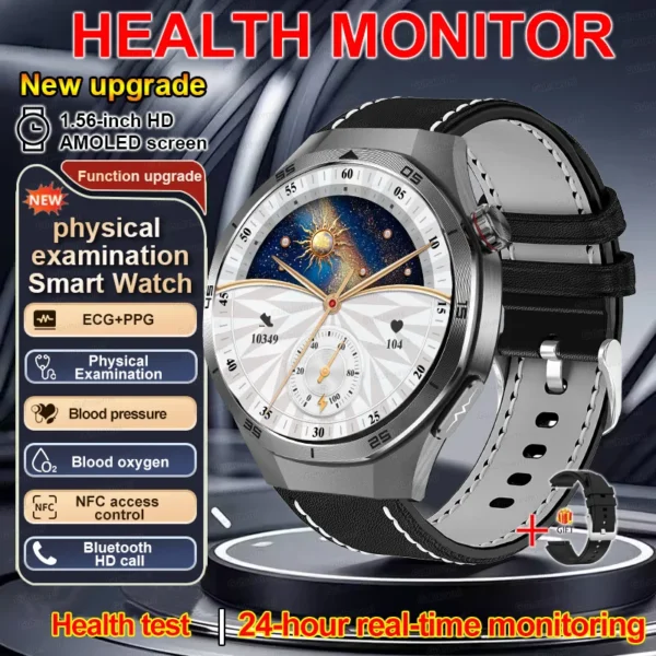 2025New Accurate Blood oxygen Uric Acid Smart Watch Men Micro Physical Examination Five Organ Health Bluetooth Call Smartwatch - Image 9