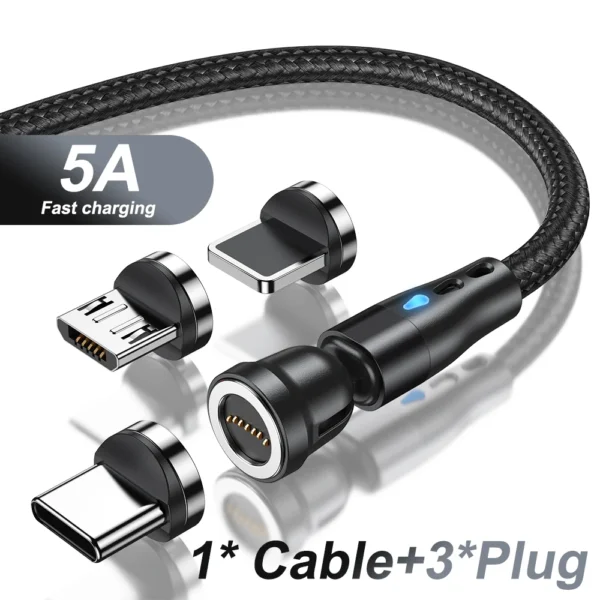 AUFU 5A Magnetic Fast Charging Cable USB Type C Cable For iPhone 15 Samsung Huawei Xiaomi Magnet Charger Wire Cord USB Cable 2M - Image 14
