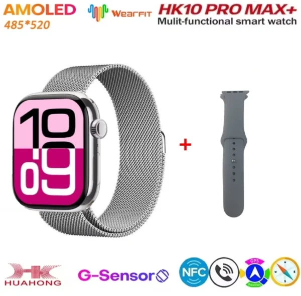 HK10 Pro Max Plus Smart Watch Men AMOLED AI Network Music AOD Fitness Tracker Women Smartwatch for iOS Android - Image 11