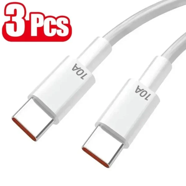 0.25m/1m/1.5m/2m/3m 120W 10A Dual Type C Fast Charging Data Cable For iPhone 15 Samsung Huawei Xiaomi USB-C Quick Charge Cords - Image 7