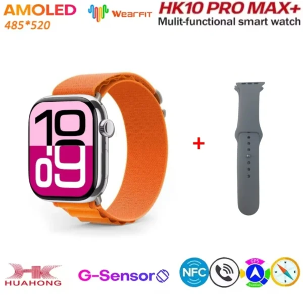 HK10 Pro Max Plus Smart Watch Men AMOLED AI Network Music AOD Fitness Tracker Women Smartwatch for iOS Android - Image 22