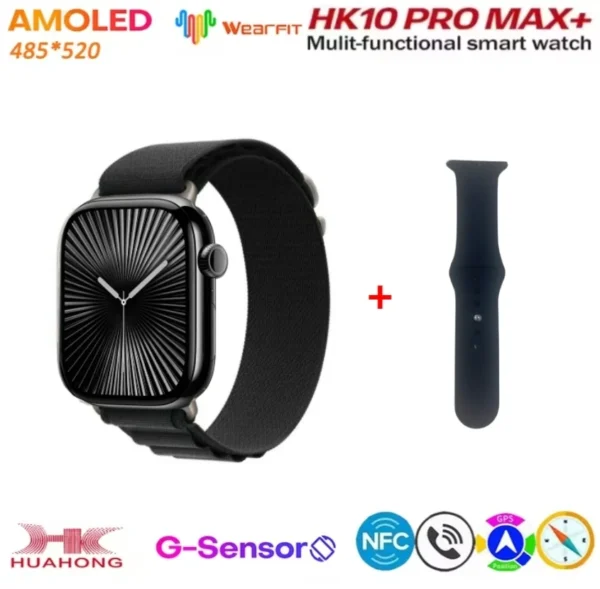 HK10 Pro Max Plus Smart Watch Men AMOLED AI Network Music AOD Fitness Tracker Women Smartwatch for iOS Android - Image 12