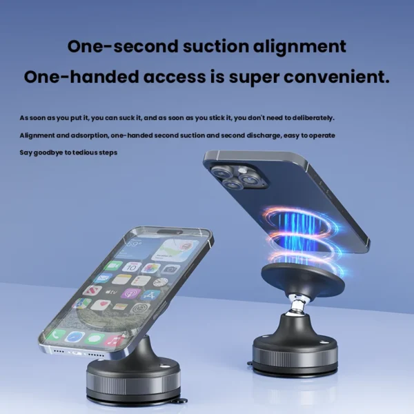 Vacuum Suction Cup Mobile Phone Holder Desktop Vacuum Adsorption Magnetic Holder Rotating Lazy Mobile Phone Support Stand - Image 5
