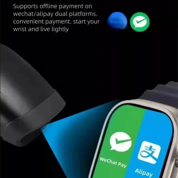 Original HK10 Ultra 3 MAX Smart Watch 4GB ROM AI ROBOT Network Sharing AMOLED NFC Compass GPS Smartwatch for ISO Android - Image 2