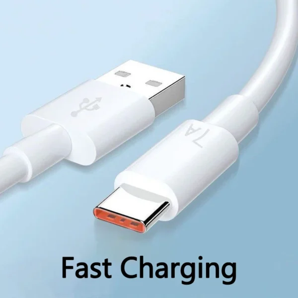 7A 100W Type C USB Cable Super-Fast Charge Cable for Huawei Mate 40 30 Xiaomi Samsung Fast Charging USB Charger Cables Data Cord - Image 3