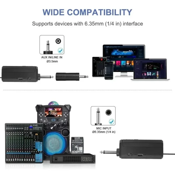 2.4G Wireless Handheld Microphone UHF Rechargeable Microphone Karaoke Multi-Microphone Kits For Live Party Church Show Meeting - Image 2