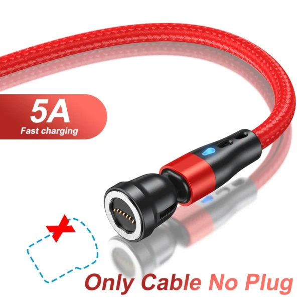 AUFU 5A Magnetic Fast Charging Cable USB Type C Cable For iPhone 15 Samsung Huawei Xiaomi Magnet Charger Wire Cord USB Cable 2M - Image 23