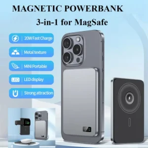 PD25W Thin Magnetic Wireless PowerBank 10000mAh Fast Charging Portable  Mobile Phone External Battery for IPhone Samsung Xiaomi