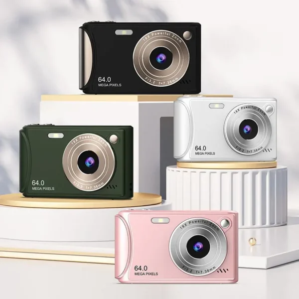 2025 New 4K Digital Camera Retro CCD Portable Card Camera Entry-level Camera Dual Camera Flash 96 Million Pixels Auto Focus