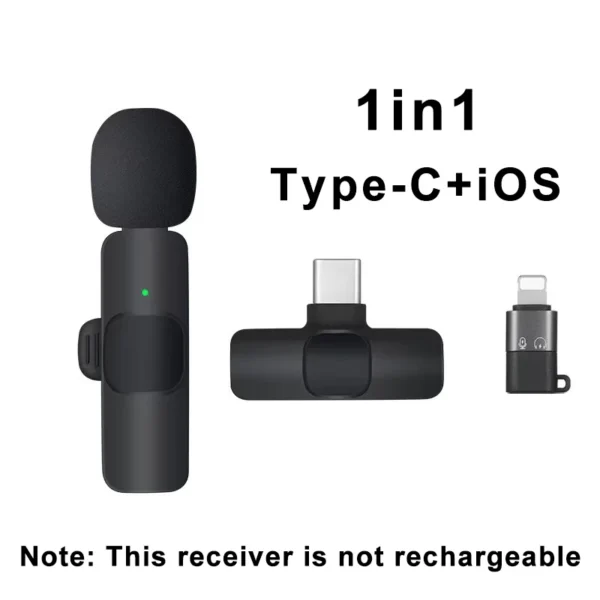 Wireless Lavalier Microphone Portable Audio Video Recording Mini Mic for iPhone Android Live Broadcast Gaming Phone Mic - Image 10