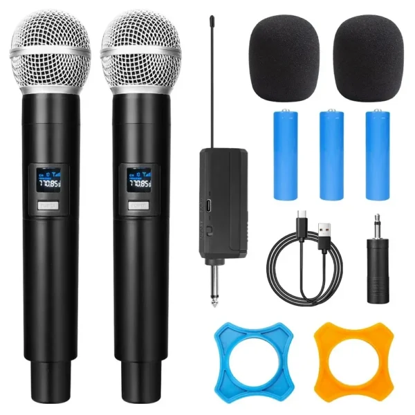 2.4G Wireless Handheld Microphone UHF Rechargeable Microphone Karaoke Multi-Microphone Kits For Live Party Church Show Meeting - Image 7