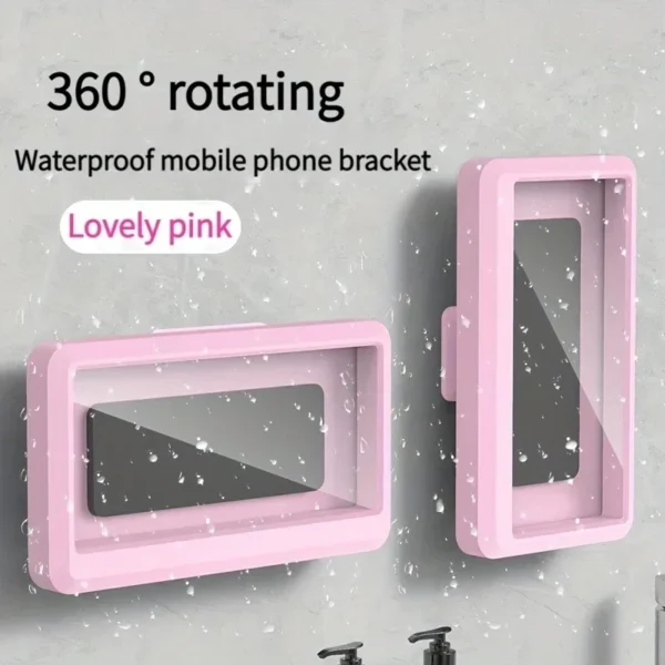 Waterproof Shower Phone Holder 480° Rotating Anti-Fog Bathroom Bathtub Kitchen Wall Mount Holder for iPhone Samsung Smartphones - Image 8